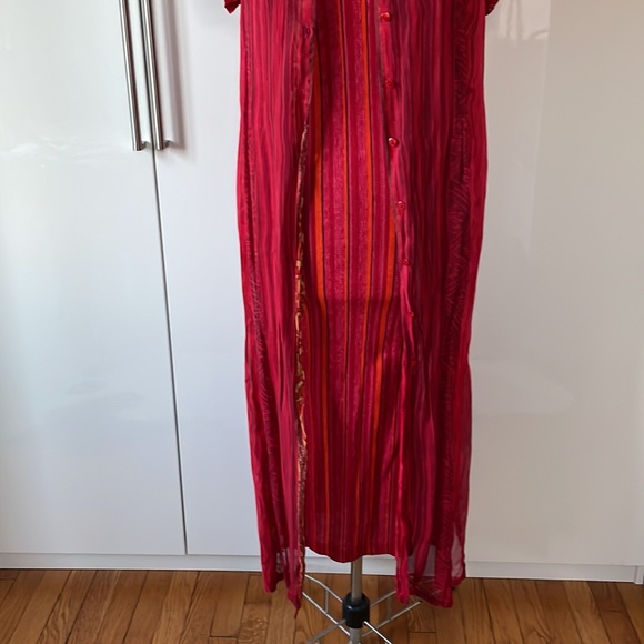 El Corte Ingles Midi Dress w/ cover Color-Red/Yellow Size-EU 42 USA Medium NWOT - Picture 16 of 16